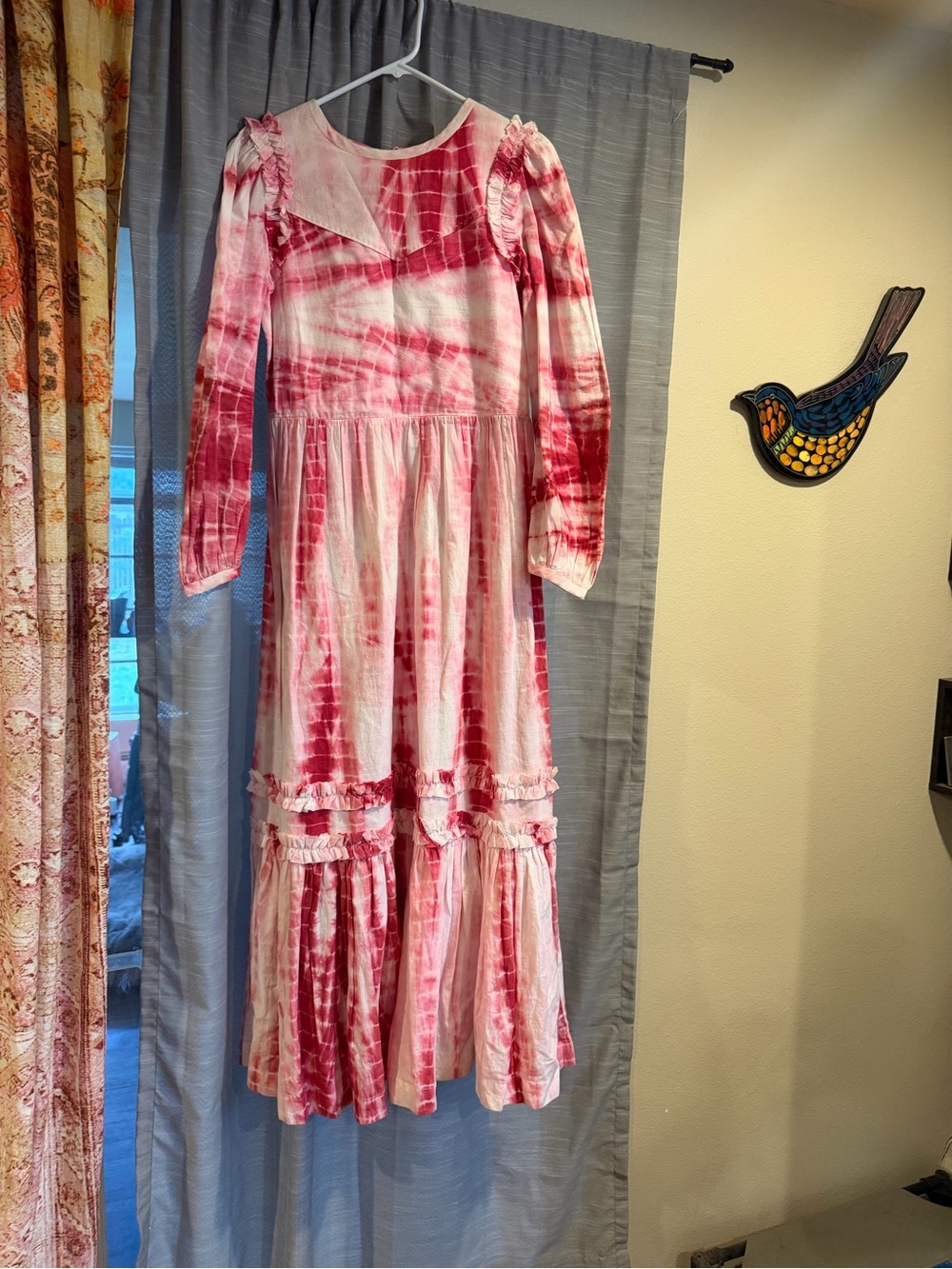 Alix Of Bohemia Pink and White Tie-Dye Maxi Dress